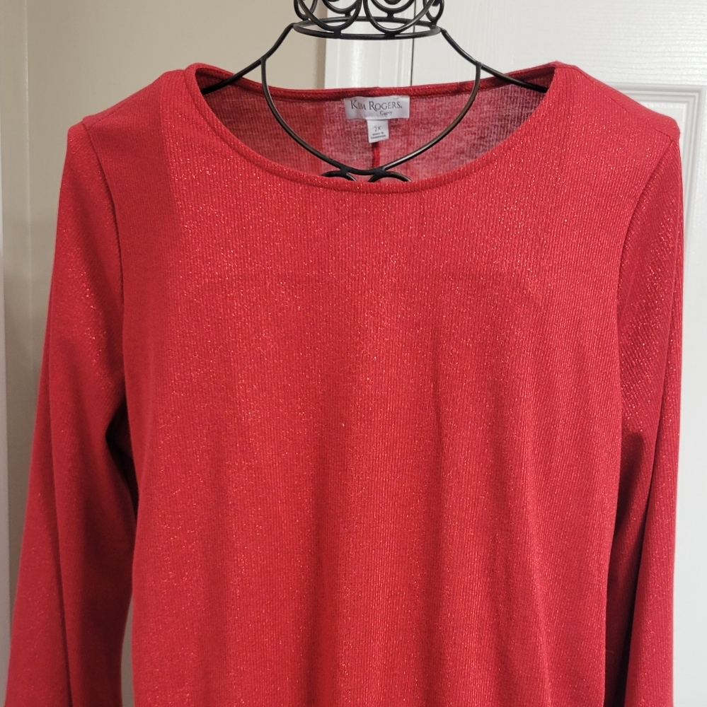 Kim Roger's Size 2x Red Sweater